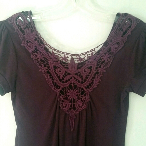 Smart Set Back Lace Top Purple - Picture 4 of 11